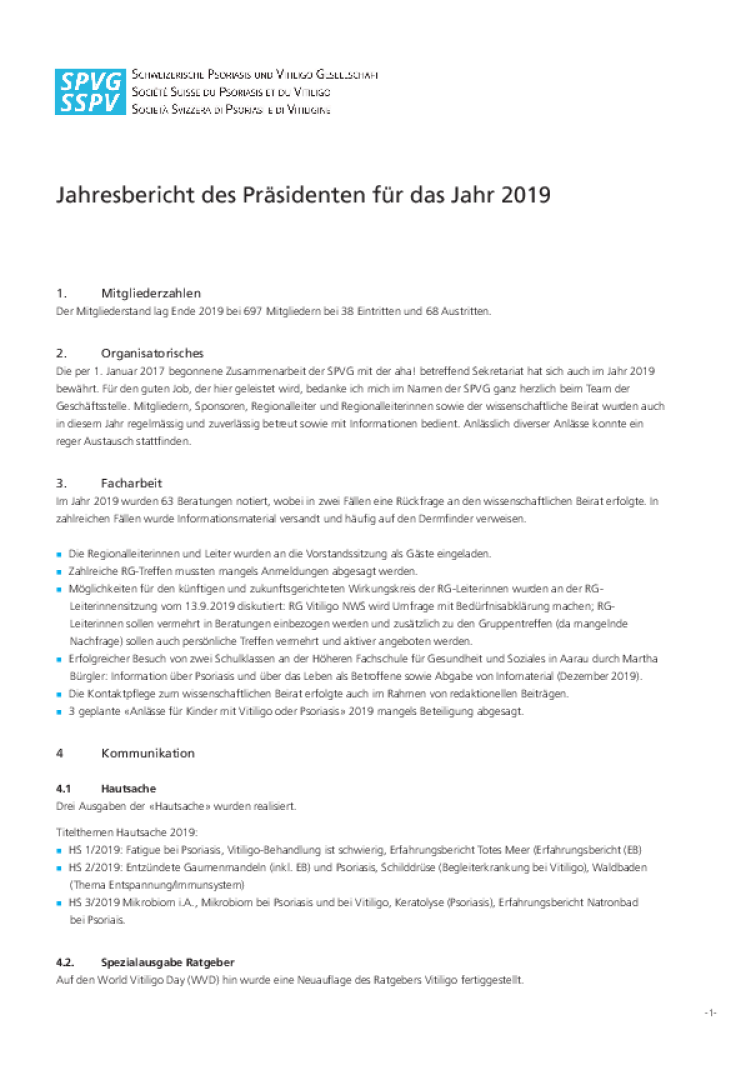 jahresbericht praesident 2019 1