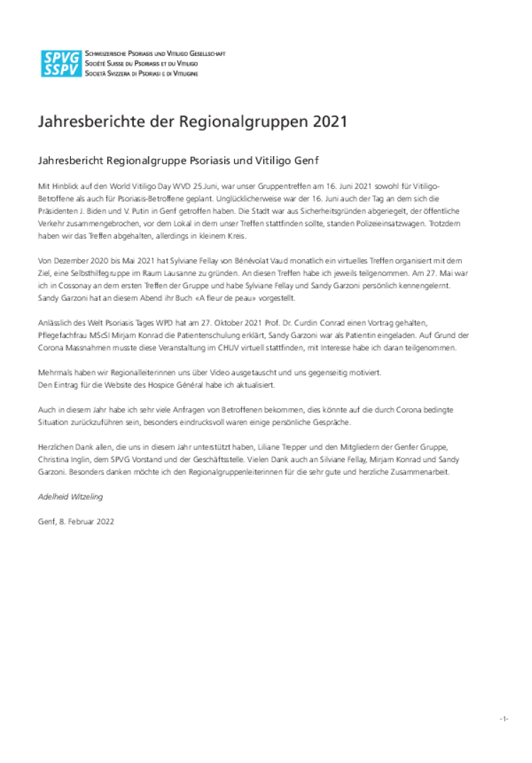 jahresberichte regionalgruppen 2021