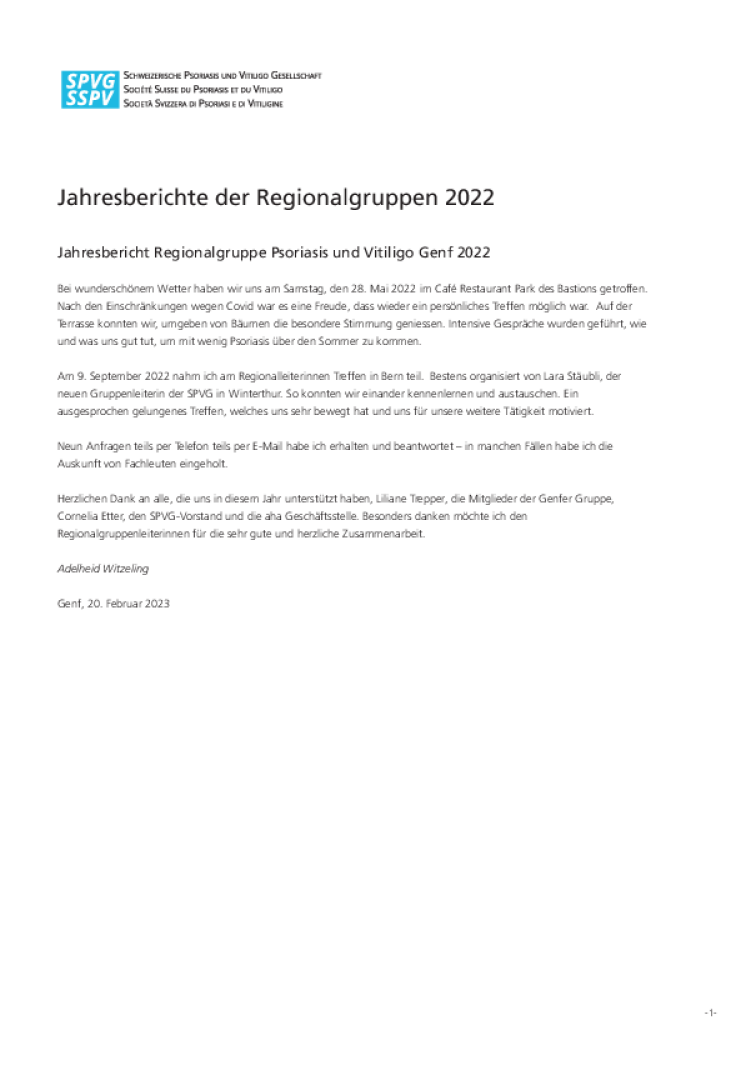 jahresberichte der regionalgruppen 2022